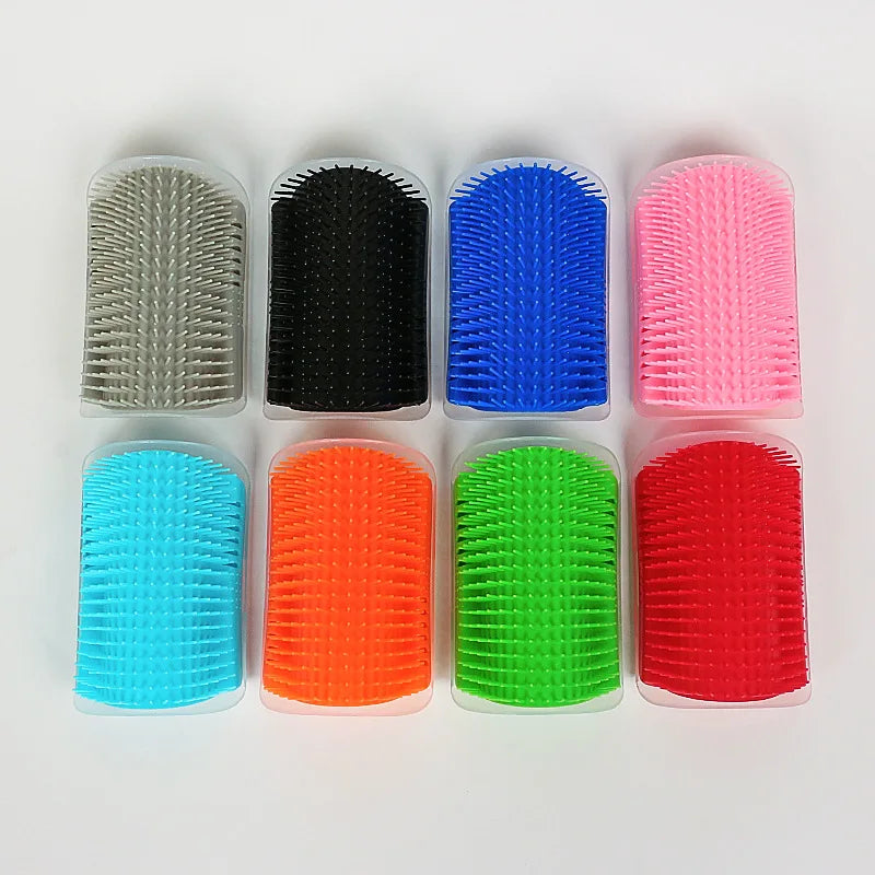 Cat Massage Tool Pet Hair Removal Massage Comb Wall Corner Self Cleaning Rubbing Brush Cats Toys Pet Beauty Supplies