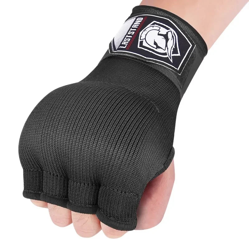 Gel Boxing Hand Wrap Gloves – Adjustable Half Finger MMA & Boxing Wrist Support Gloves with Long Strap Protective Training Gear