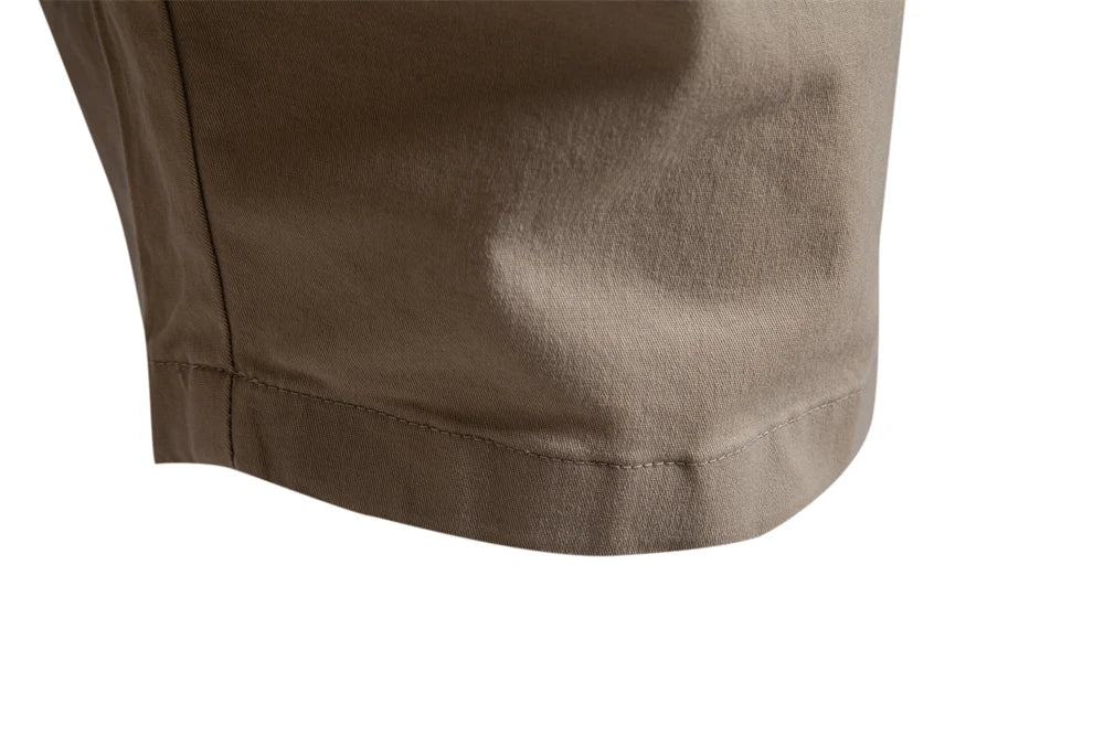 Men's 100% Cotton Summer Shorts Casual 11-Tone Multi-Pocket Lightweight Street Shorts