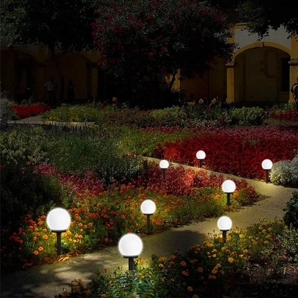 1/3/9PC Solar Powered LED Bulb Lamp Energy Light Waterproof Outdoor Garden Light Street Solar Panel Ball Lights Lawn Yard Lamp