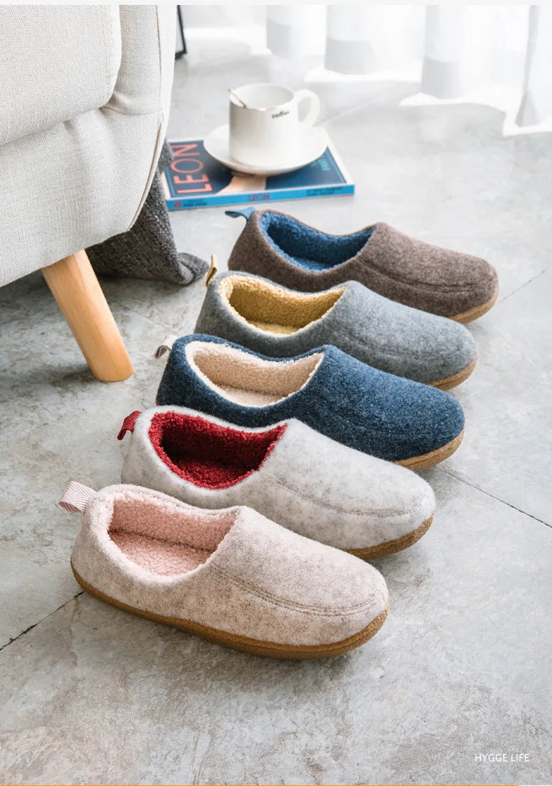 Women's Winter Warm Plush Slippers Slip-On Suitable For Indoor Outdoor and Bedroom Use Fluffy Classic Cotton Slippers For Ladies