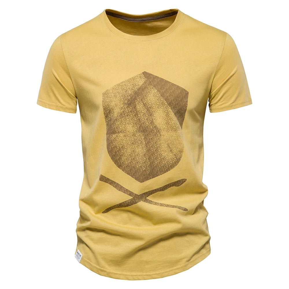 Fashion Designer Cotton T Shirt Men Short Sleeve Casual Sport Summer Tops Tee Shirts Brand Quality Men Clothing