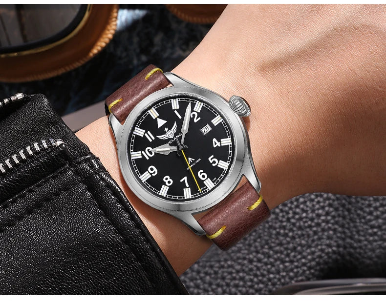 Yelang V1021 Men Quartz Watch 42mm Swiss Ronda Movement Luminous T100 100m Waterproof Men's Diving Watch 316L Stainless Sapphire