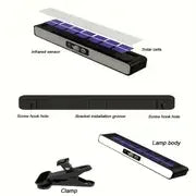 New Clip On Solar Motion Lights Outdoor Waterproof,Solar Fence Lights Outside with 36 LED Portable Solar Powered Security Light