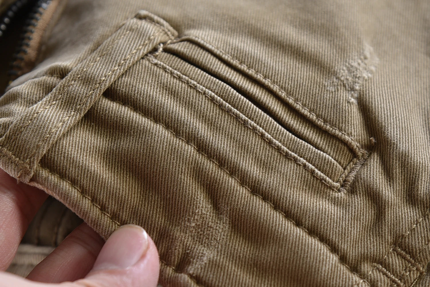 Herfst en winter Nieuwe Amerikaanse retro geweven twill zware cargobroek Heren eenvoudige 97% katoen gewassen casual rechte broek