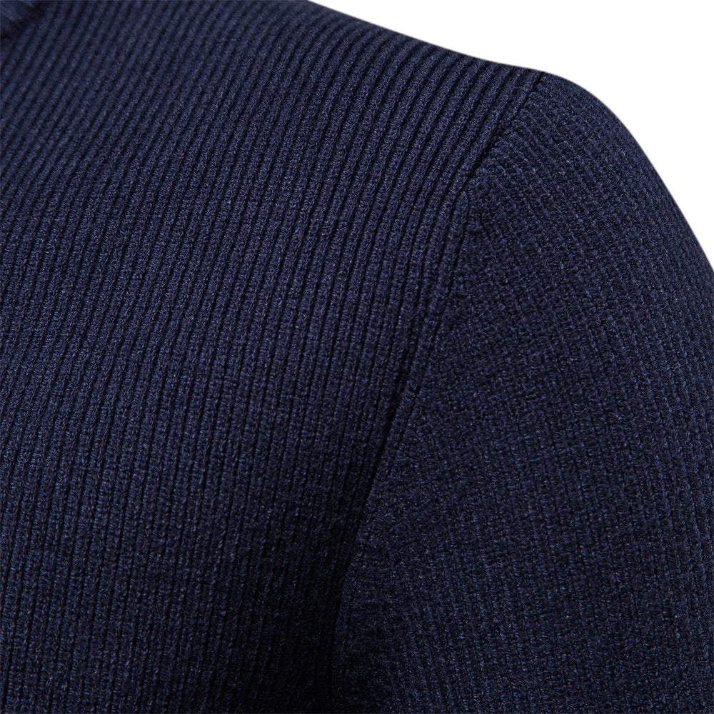 Men's Thickened Cardigan Solid Colour Zipper Basic Sweaters High Quality Winter Autumn Cardigan For Men