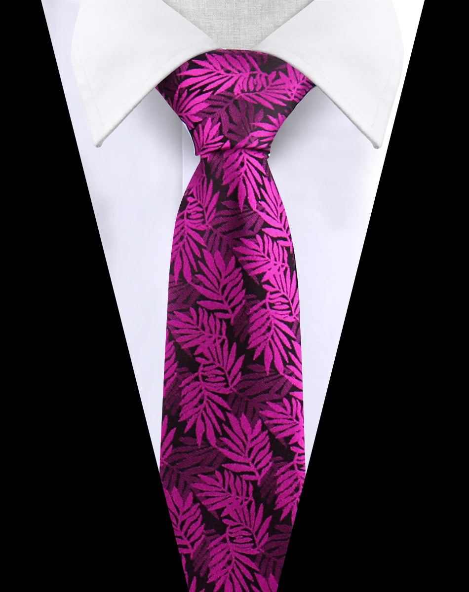 Men's Luxury Paisley Necktie Floral Wedding Style Business Tie Polyester 146x7.5cm Gift for Adult Male Occasions