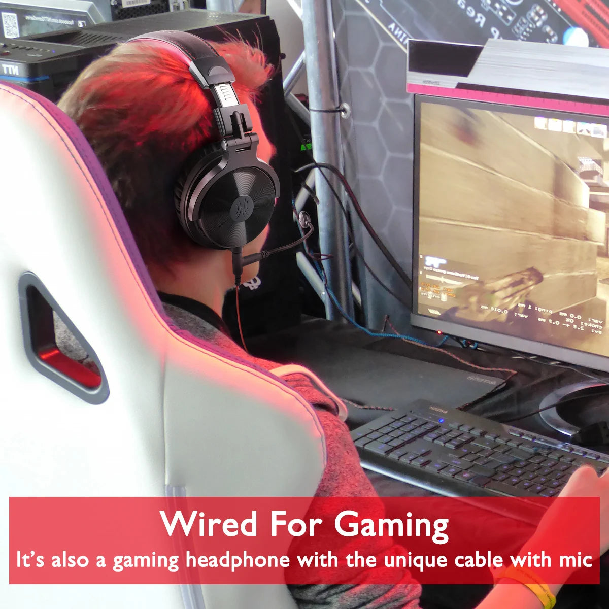 Oneodio Pro-M High-fidelity Wireless Headphones Stereo Gaming Headset with Mic 110H Playtime Foldable Bluetooth Headphones