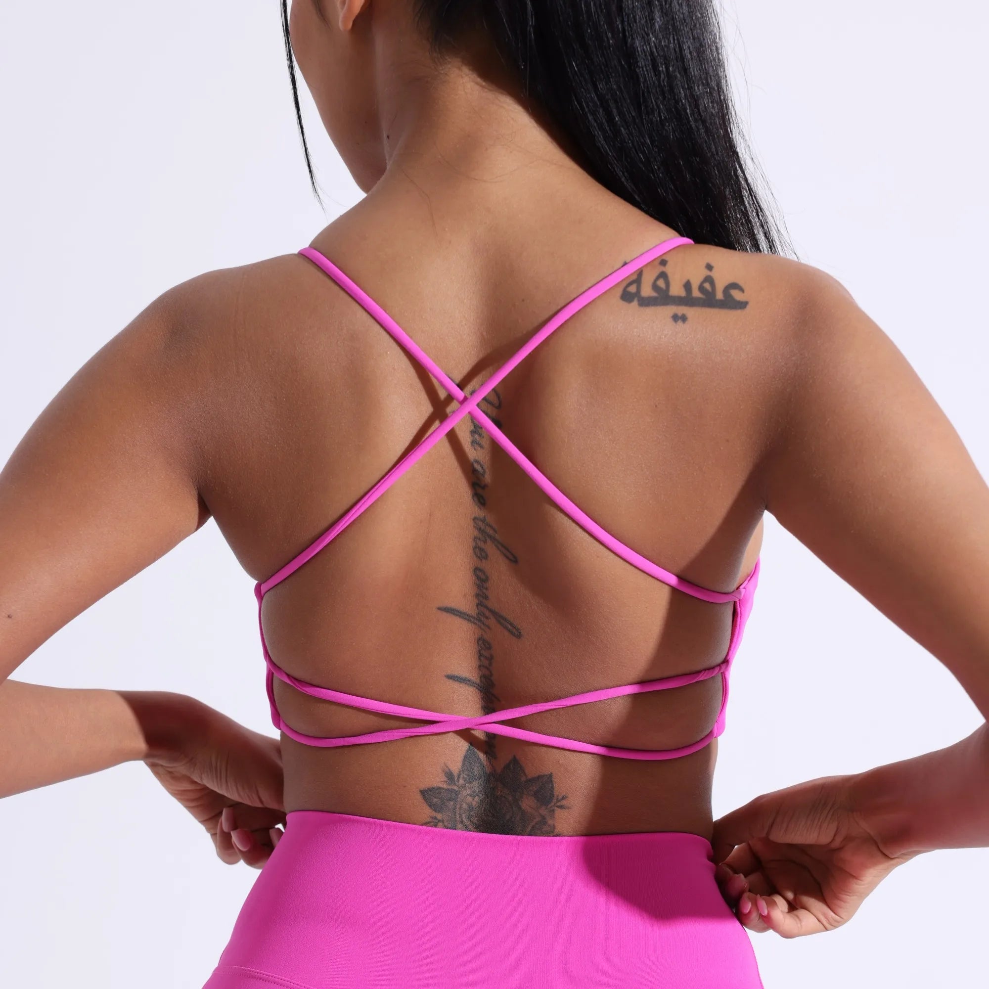 Women’s Cross Back Sports Bra – High Support Padded Fitness Yoga Bra for Gym Workout & Running Activewear