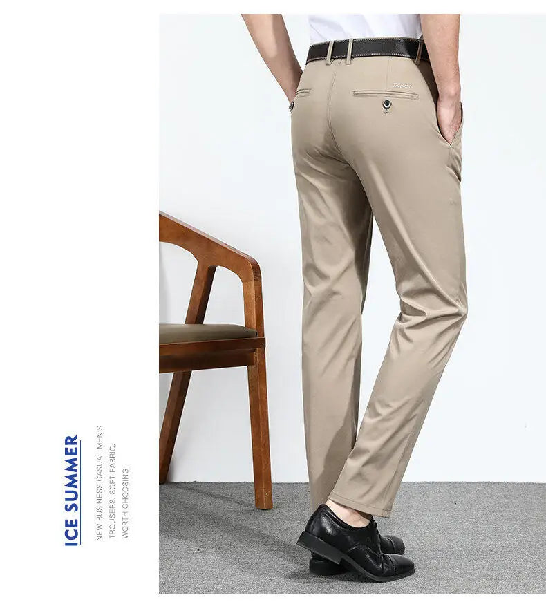 Stretchable Men's Dress Pants, Classic Trousers for Versatile Wear, Comfort & Style Combined Sizes 28-40