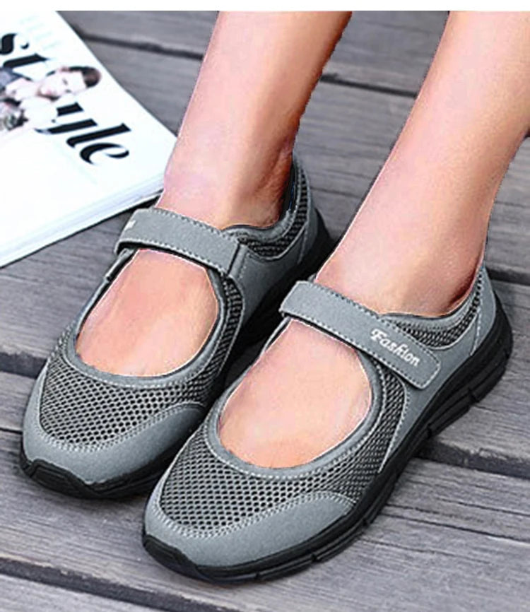 Sneakers For Women Breathable 2025 New Fashion Flat Soft Woman Vulcanize Shoes Mesh Fabric Women Shoes Female Footwear