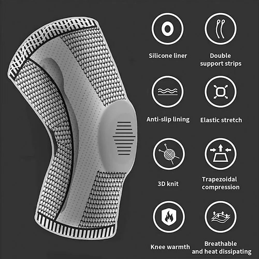 1 PCS Professional Sport Knee Brace With Protector Support Pads - For Arthritis,, Meniscus Tear, And Joint Pain Relief During Running & Riding