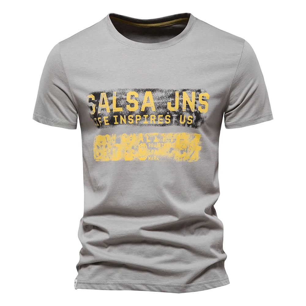 Fashion Designer Cotton T Shirt Men Short Sleeve Casual Sport Summer Tops Tee Shirts Brand Quality Men Clothing