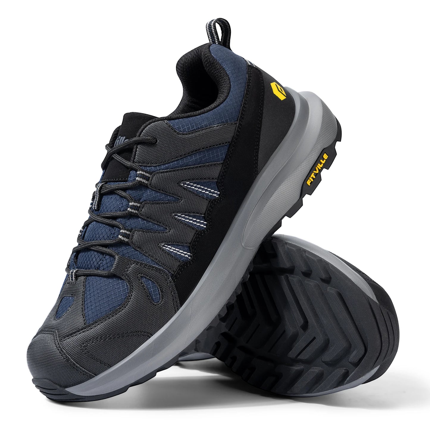 Men's Shoes Wide Hiking Waterproof Outdoor Work Go Walking  Sneakers With Arch Support for Heel Pain Relief