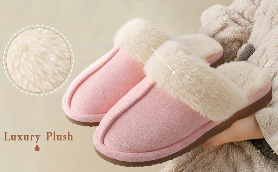 Women's Winter Warm Fashion Fluffy Slippers Furry Fuzzy House Comfy Slippers Suitable For Indoor Bedroom Use Ladies' Shoes