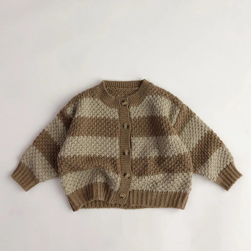 Kids Sweaters Fashion Boys Knit Cardigans Girls Sweater Coat 1-6Y Unisex