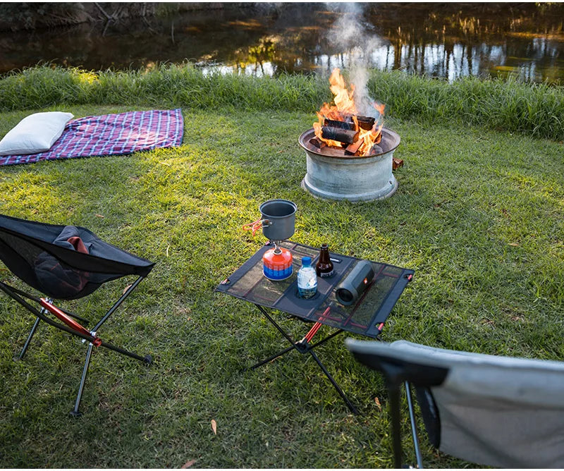 2025 Camping Opvouwbare Tafel Ultralichte Draagbare Waterbeker Bureautafel Nylon Waterdichte Reis Picknick Vistafel
