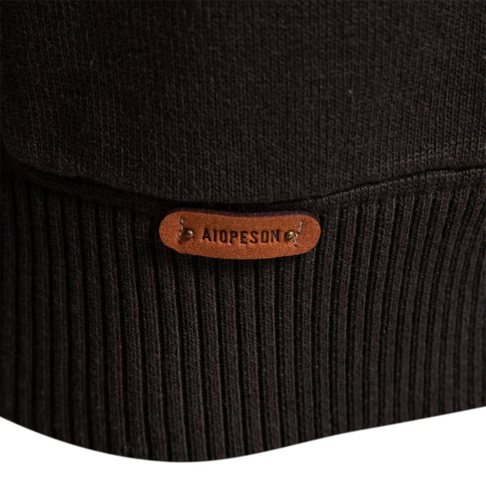 Men's Winter Cotton Cardigan Quality Sweater Fashion Turn Down Collar Knitted Sweaters for Men