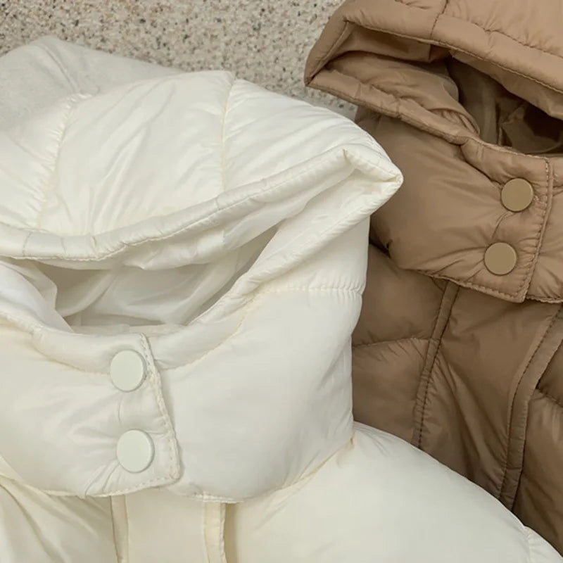 Winter Kids Parkas Korean Style Girls Boys Fur Coat Hoodie Boys Thicken Outerwear 7T Unisex