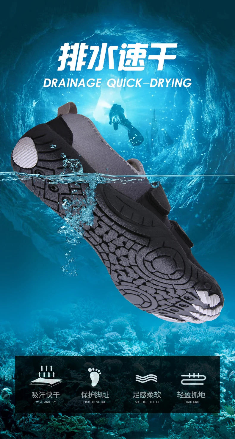 Unisex Quick-Dry Water Shoes – Breathable Aqua Beach & Diving Shoes for Swimming, Hiking & Outdoor Water Sports