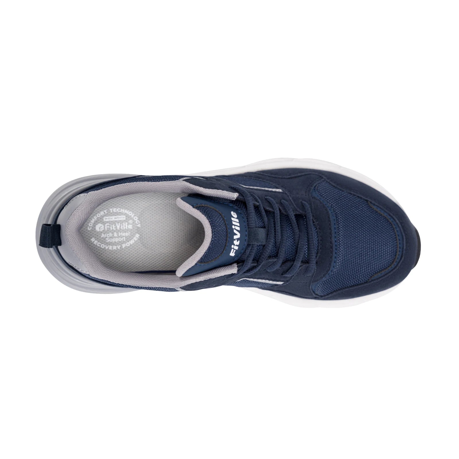 FitVille Men’s 4E Wide Running Shoes – Arch Support Sneakers for Flat Feet, Heel Pain & Plantar Fasciitis Relief