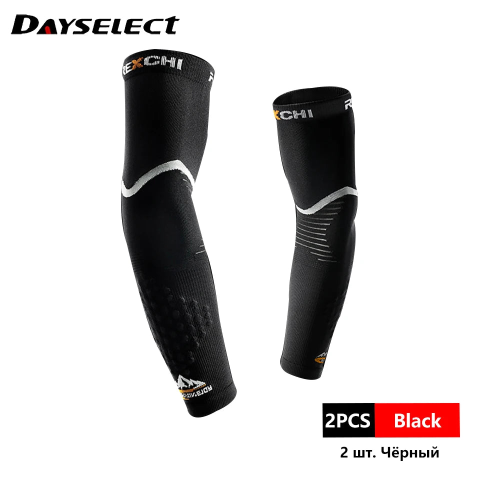 2 stuks sportarm compressiemouwen, bescherming voor hardlooparmen, fitness, basketbal elleboogbeschermers, sport, fietsen, armwarmers