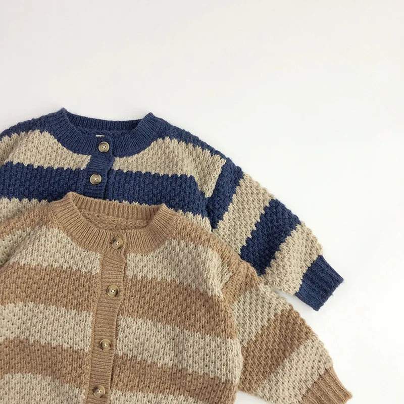 Kids Sweaters Fashion Boys Knit Cardigans Girls Sweater Coat 1-6Y Unisex