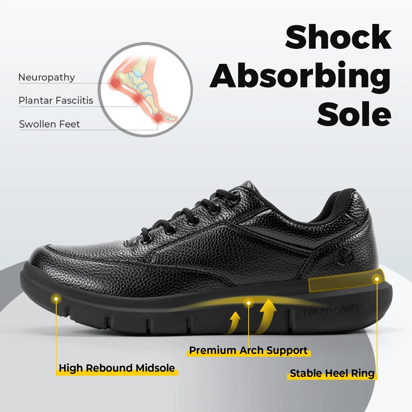 Wide Version Men's Leather Shoes Walking Shoes Oxford Shoes For Formal Business Shoe Comfortable All Day Wear