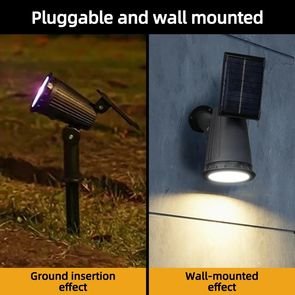 9 LED-zonnespots IP65 waterdicht, RGB-zonne-landschapsverlichting voor buiten, helderheid instelbaar, geschikt voor palmbomen in de tuin