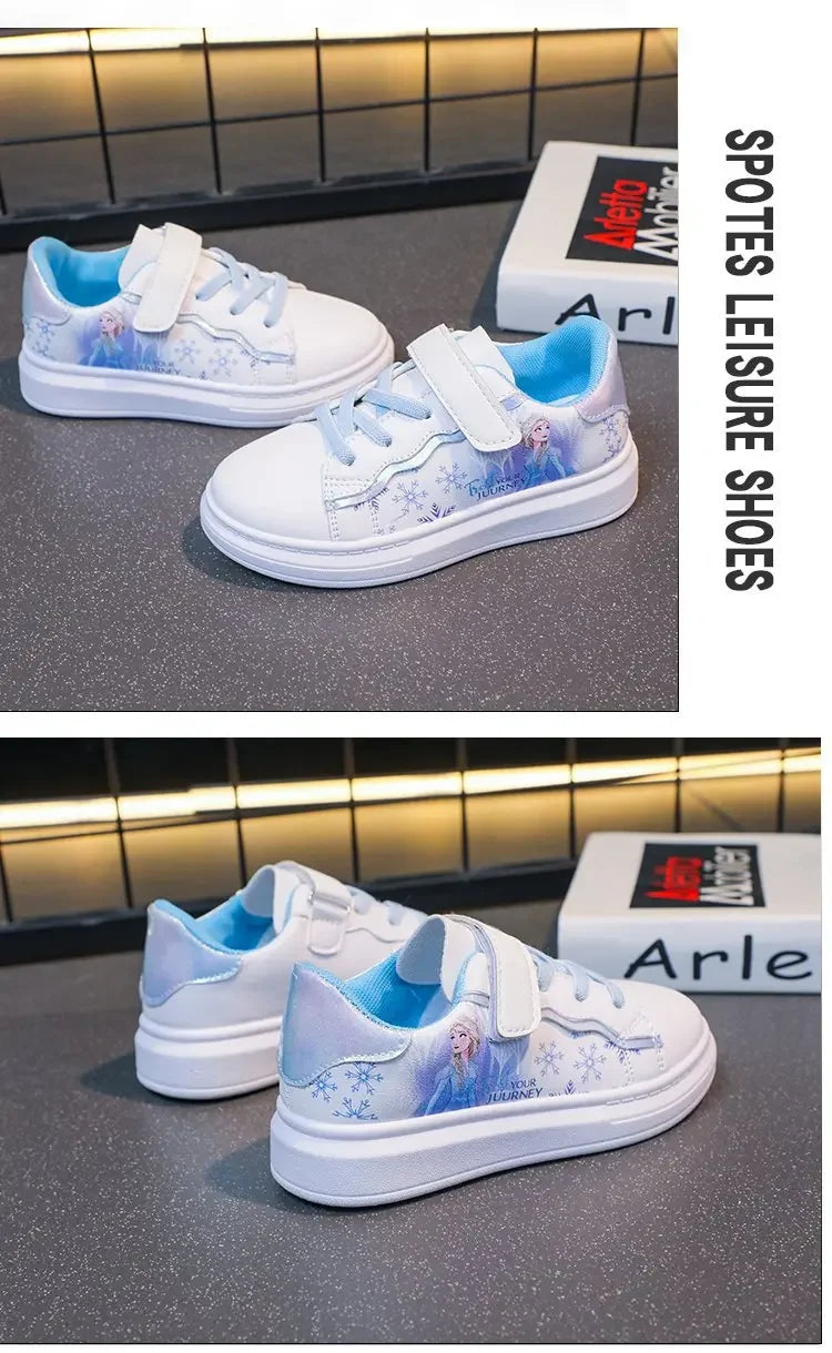 Disney Kids Girls Shoes fashion Children Sneakers Girls Elsa Frozen Princess Casual Sport Shoes Student Shoes Teen Shoes
