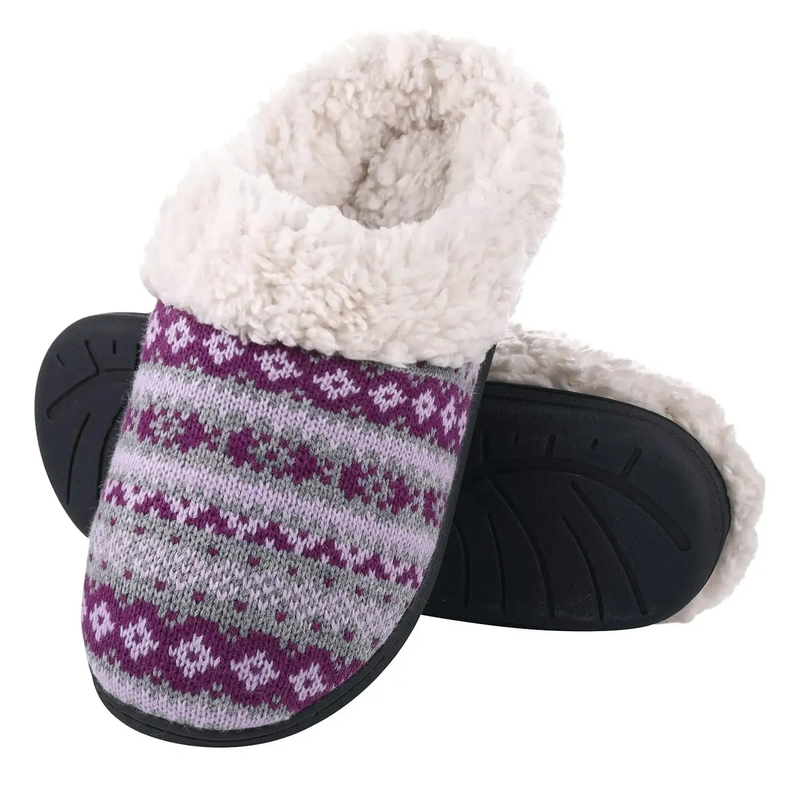 Unisex Winter Fur Slippers Warm Cosy Plush Fluffy Home Cotton Shoes Plush Anti-Skid and Indoor Furry Slippers For Men & Women