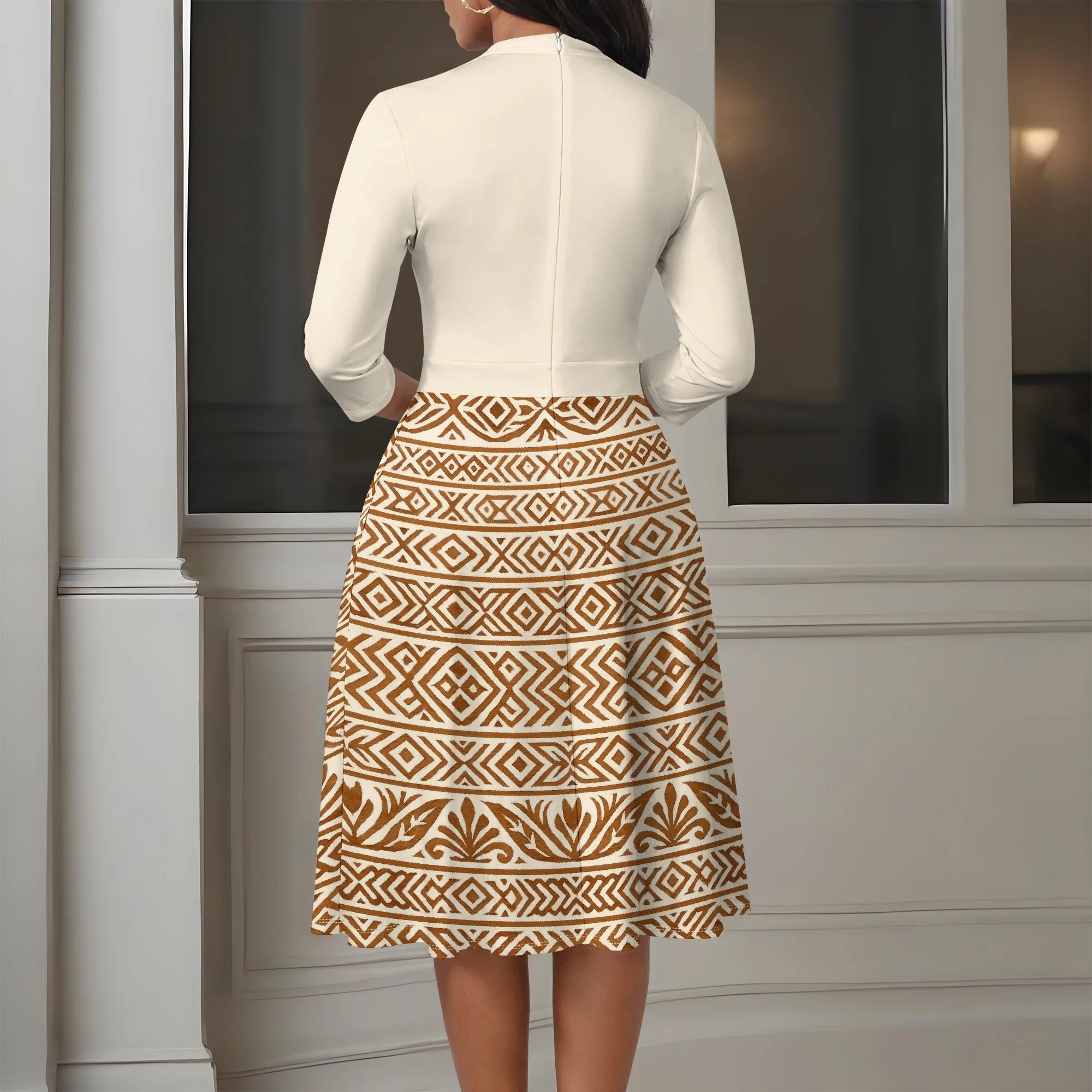 Women's Solid Red Off Shoulder Maxi Dress 3/4 Sleeve Slit Party Evening