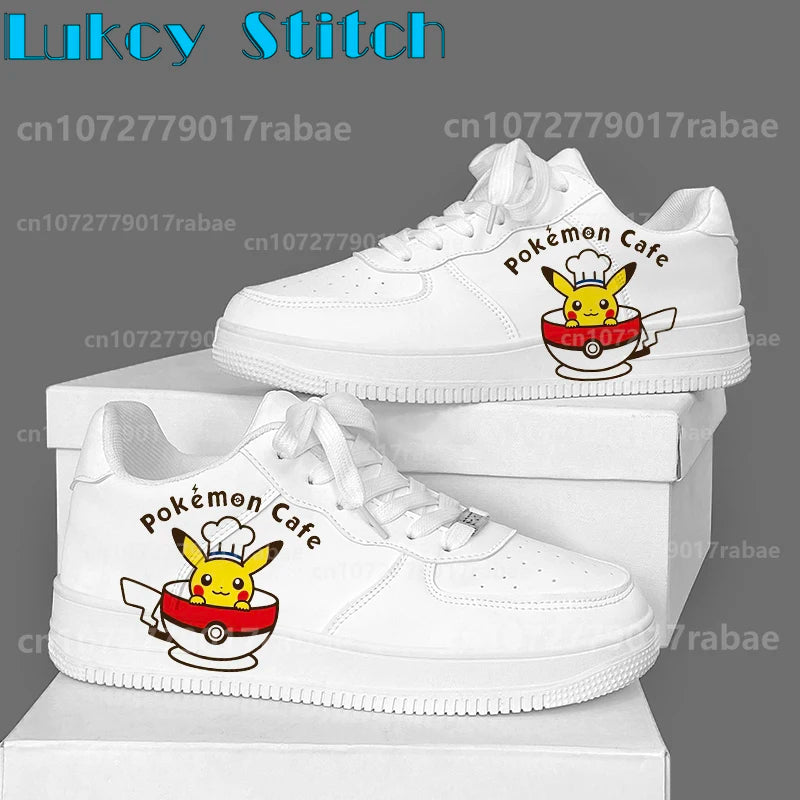 Pokémon Casual Shoes Male Platform Sneakers Fashion Women Skateboarding Shoes 3D Graffiti Student Casual Shoes Christmas