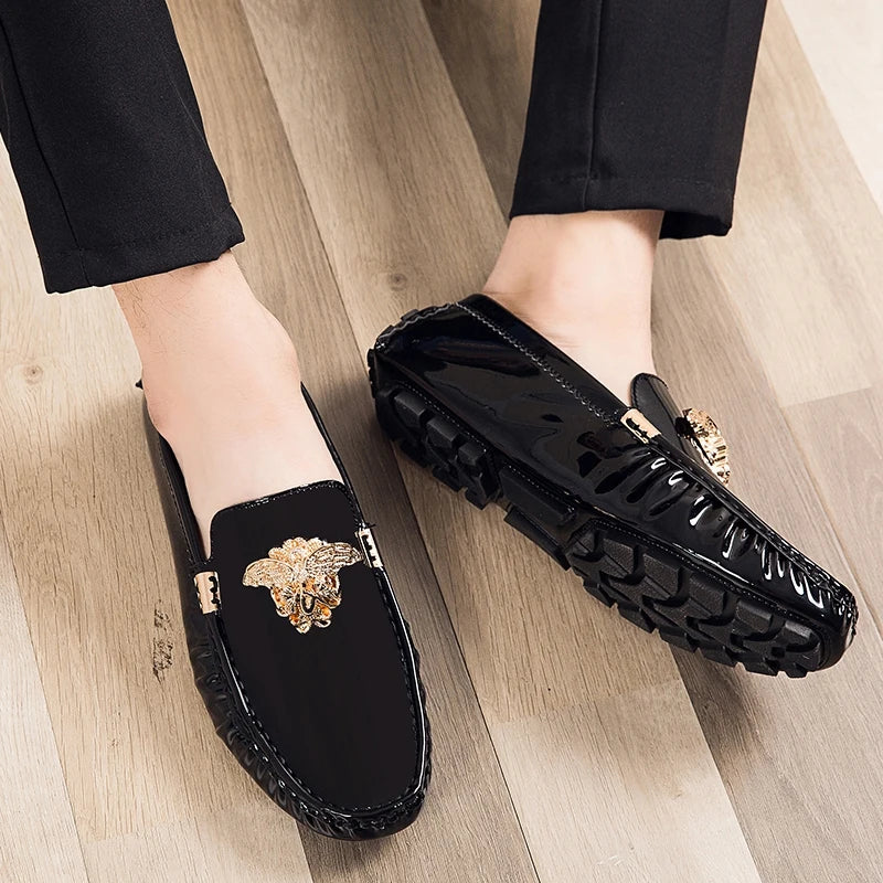 Fashion Black Casual Moccasins Shoes for Men Breathable Male Party Evening Dress Shoes Large Size 46 47 48 Youth Wedding Loafers