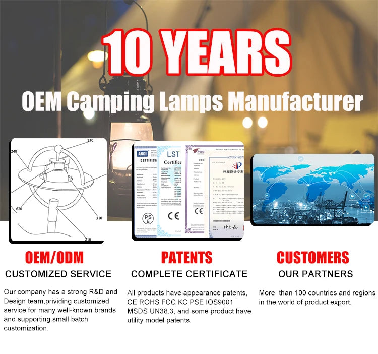 2022 Trending Forest Lantern oplaadbare hand-LED-lamp voor buitenkampeerverlichting