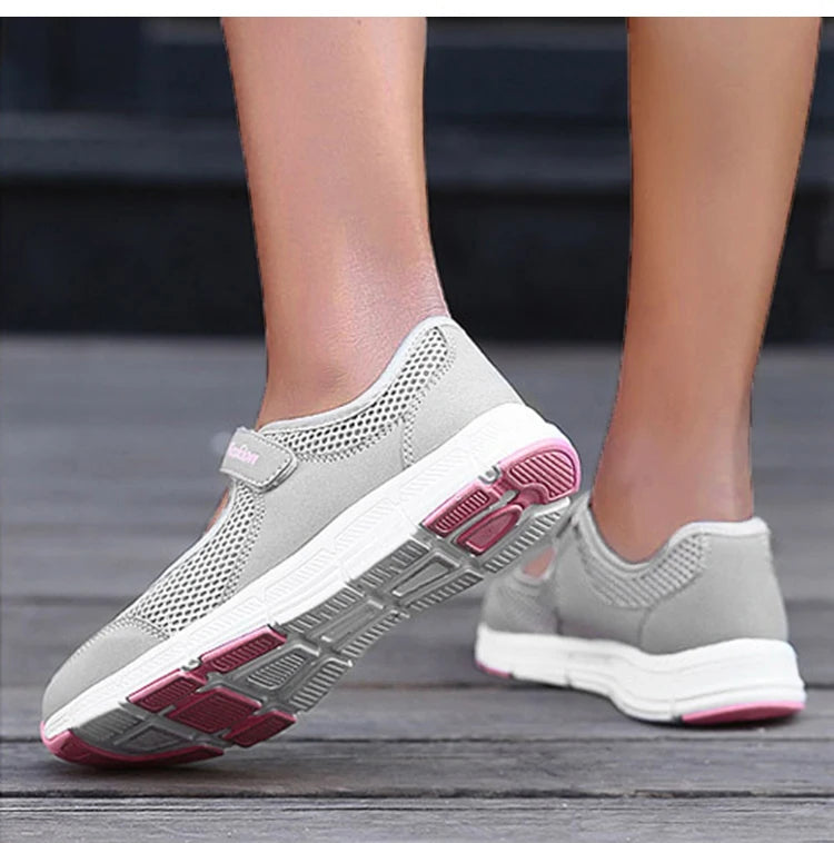 Sneakers For Women Breathable 2025 New Fashion Flat Soft Woman Vulcanize Shoes Mesh Fabric Women Shoes Female Footwear