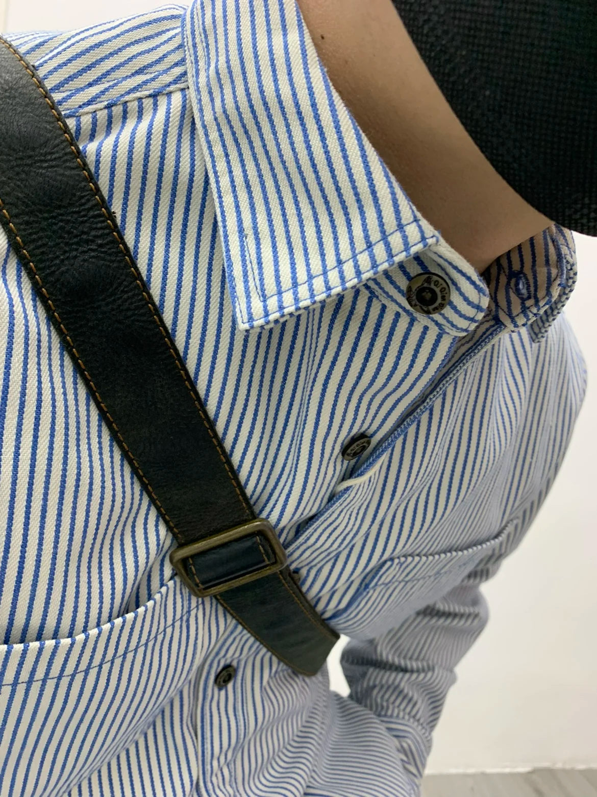 2025 Lente Nieuwe Japanse Retro Lange Mouw Revers Gestreepte Cargo Shirt Heren Amekaji 100% Katoen Gewassen Losse Dubbele Zakken Tops