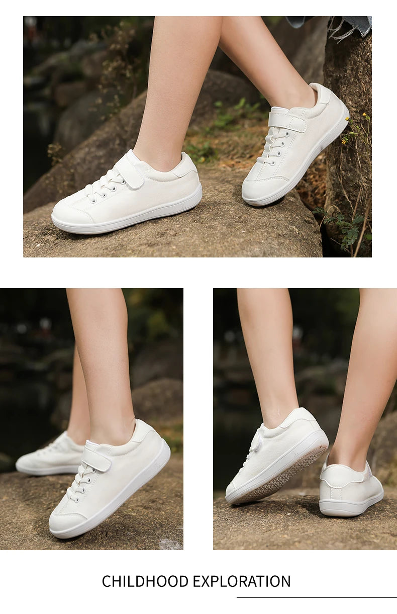 Blotevoetenschoenen voor kinderen, lichtgewicht ademende sneakers met brede neus voor sporten, hardlopen, tennis en buitenavonturen