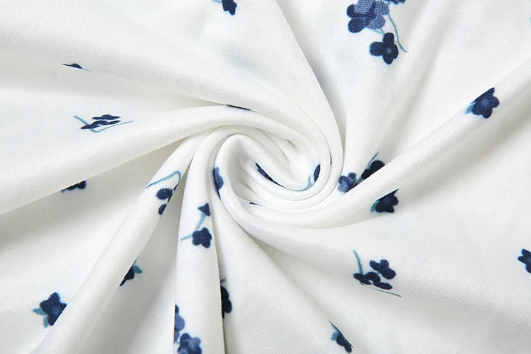 Floral Print 2 Piece Set Women o-Neck Short Sleeve T-Shirts+Folds Skinny Shorts Matching Casual Simple Ruffles Suits