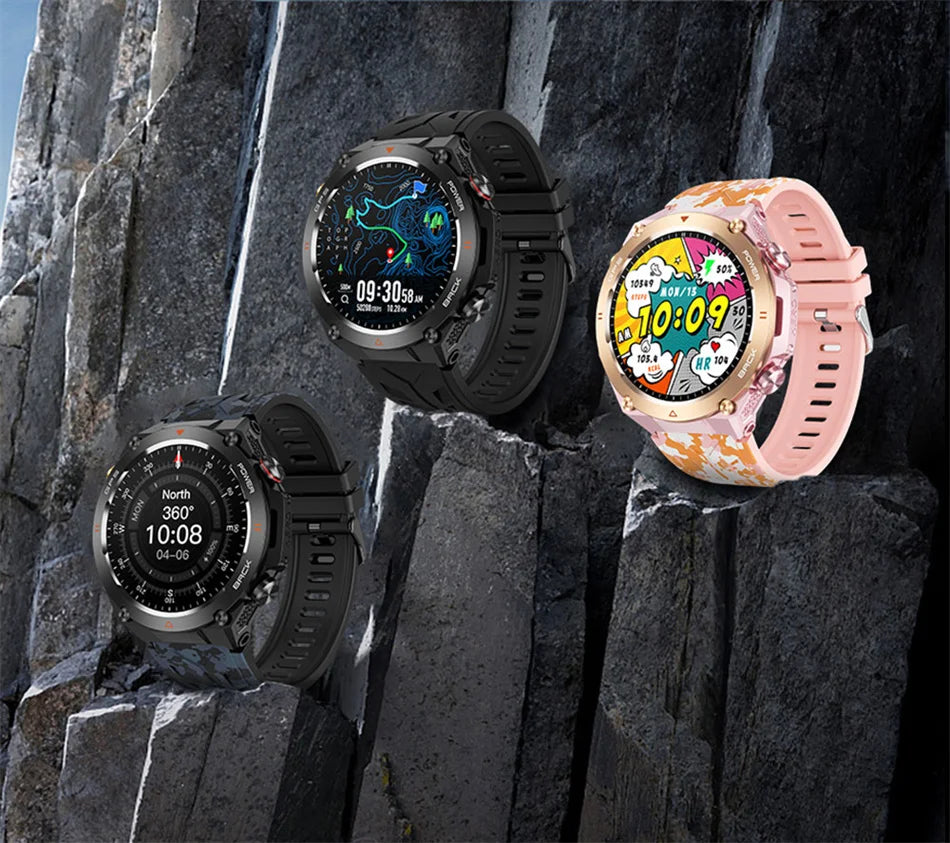 GPS Smart Watch Men Women Call Outdoor Sports Fitness Tracking Waterproof Watch Compass Heartrate Health Monitor Smartwatches
