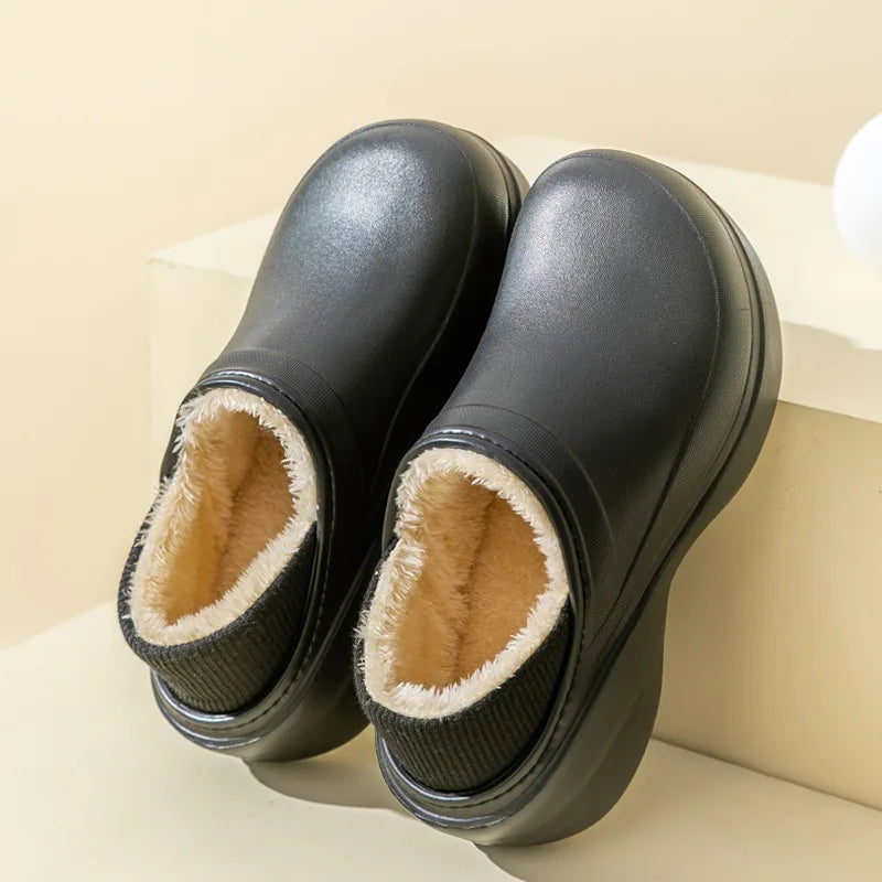 Women's Winter Warm Flat Slippers With Soft Fluffy Cosy Cotton Thick Bottom and Non-Slip Sole Suitable For Home and Outdoor Use Ladies Shoes