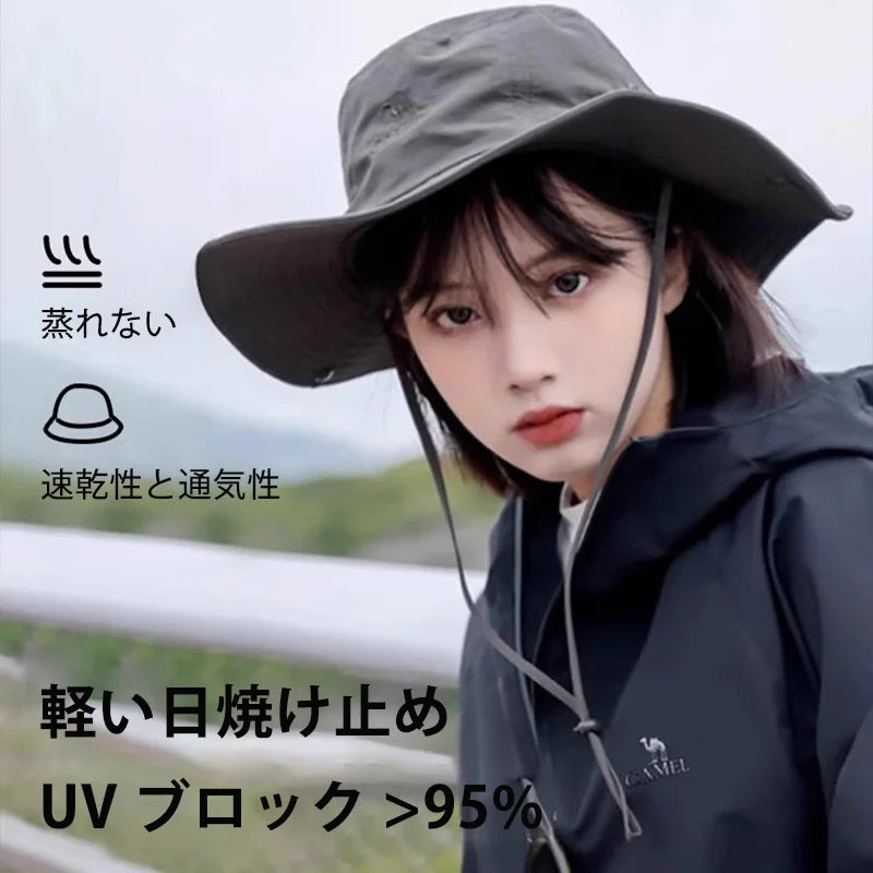 Outdoor Hiking Hats Anti-ultraviolet Summer Sun Caps Sports Climbing Sun Shading Fisherman Western Cowboy Hat