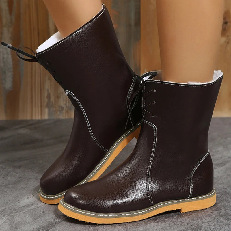 Snow Women's Boots 2025 Trend Shoes Woman Warm Fur Women Shoes Casual Long Boots Soft Botas Mujer High Winter Boots Women