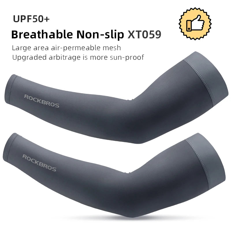 Ice Fabric Running Camping Sleeves Breathable Sleeve Quick Dry Arm Protect UV400 Arm Cover Summer Sports Safety Gear