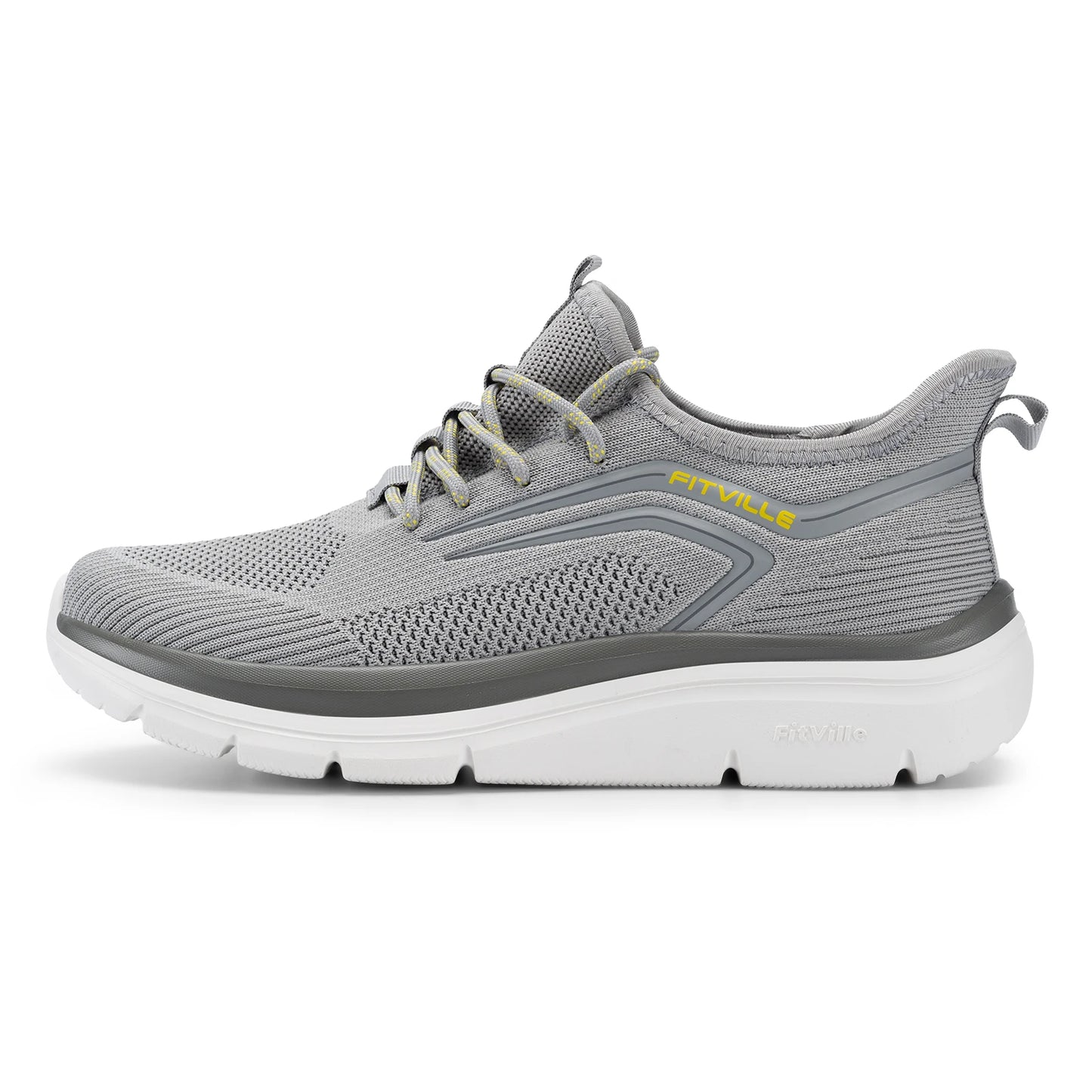 Thick Sole Running Shoes Men's Sneakers Shock Absorbing Rebound Lightweight For Swollen Feet Arch Support Wide Shoes