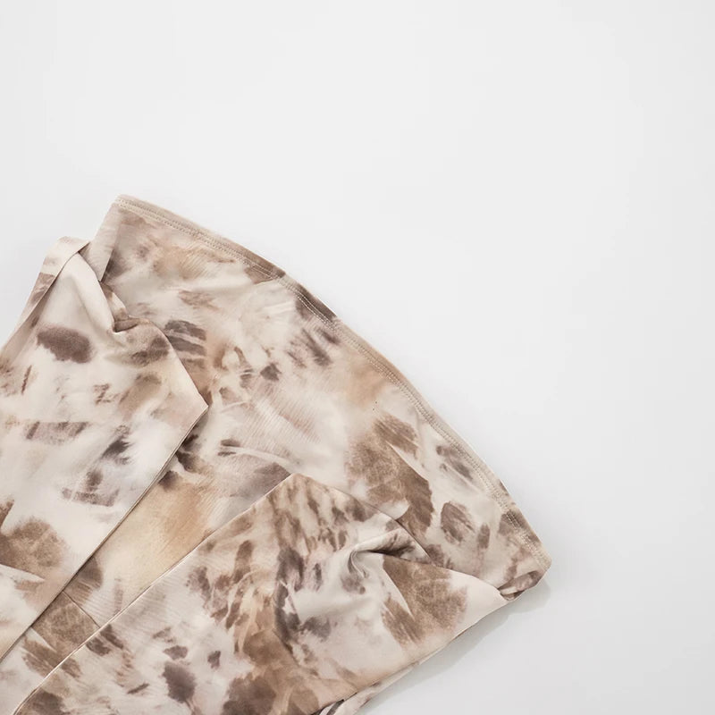 Cross Halter Jumpsuit Dames Zomer Blad Print Rugloos Mouwloos Stretch Fitness Activiteit Streetwear Overalls