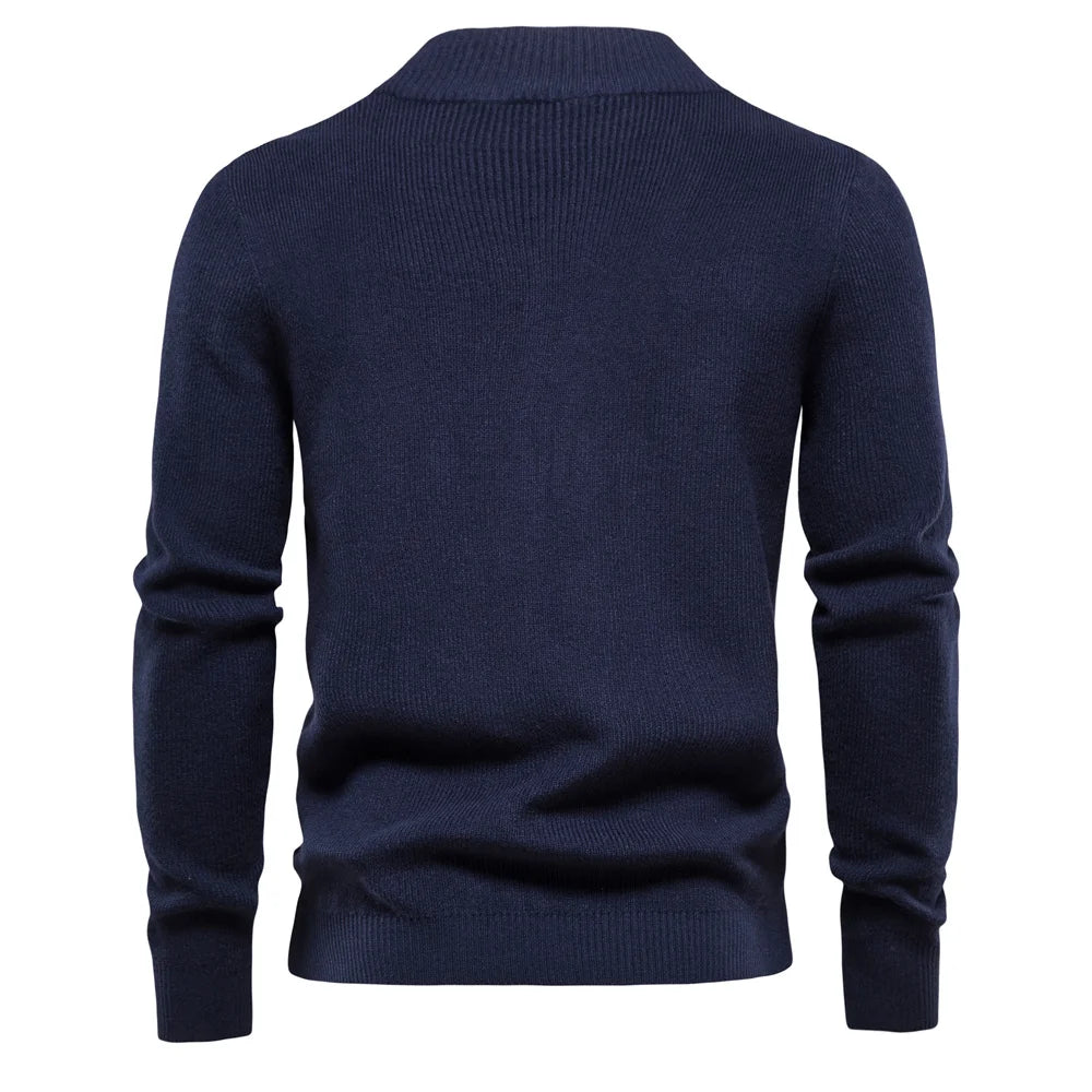 Men's Thickened Cardigan Solid Colour Zipper Basic Sweaters High Quality Winter Autumn Cardigan For Men