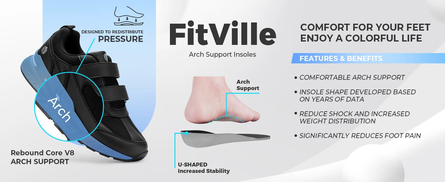 Men's Diabetic Shoes For Extra Wide Width Adjustable Closure Walking Shoes Slip-On Sneakers For Swollen Foot and Pain Relief