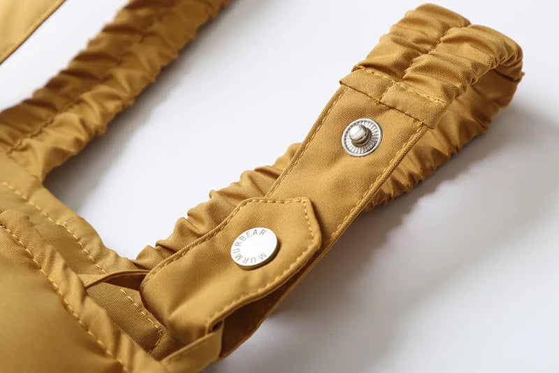 Unisex 2Pcs Winter Warm Children's Ski Clothes Set Thicken Fur Lining Hooded Coats & Overalls Set Snowsuit For Kids 2-5Y