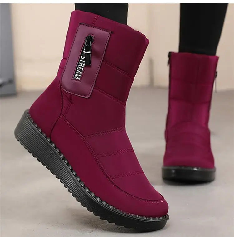Boots Women Snow Plush Women's Boots Platform Women Shoes Casual Keep Warm Shoes Woman Flat Soft Winter Shoes Botas Mujer